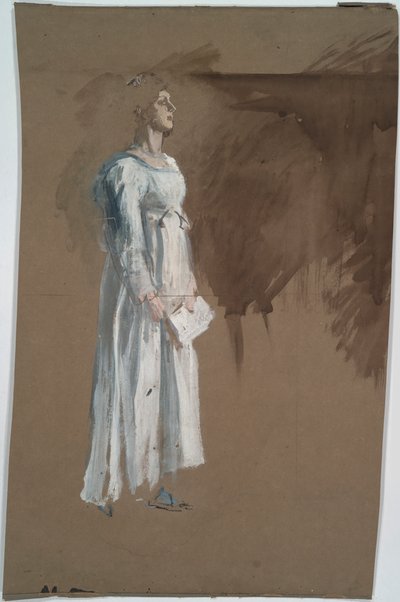Een figuur in klassieke kleding door Edwin Austin Abbey