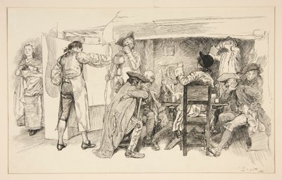 Een Ale House Room door Edwin Austin Abbey