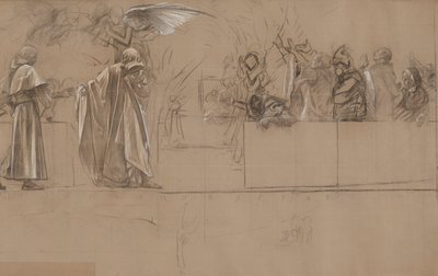 Compositie studie voor door Edwin Austin Abbey