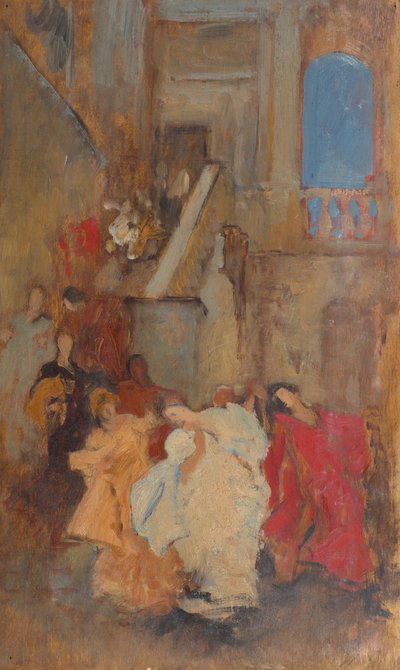 Compositorische Studie, mogelijk voor A Measure door Edwin Austin Abbey