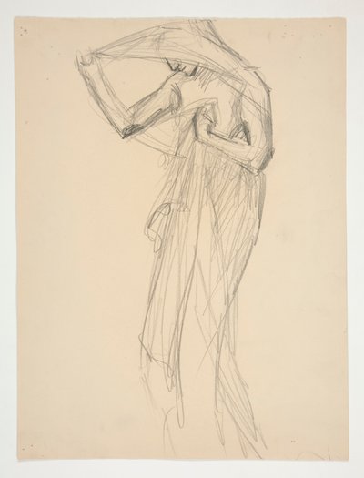 Figurenstudie voor door Edwin Austin Abbey
