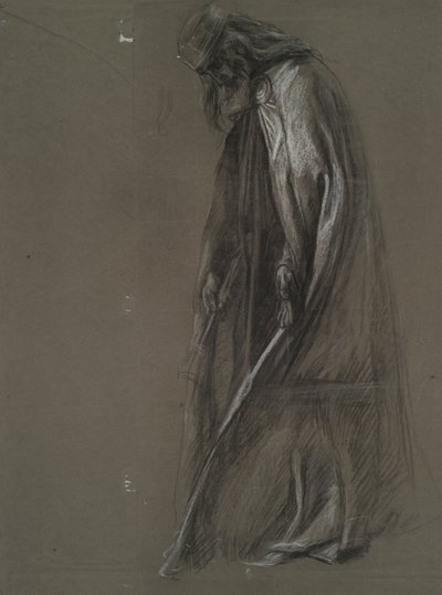 Figurenstudie voor door Edwin Austin Abbey