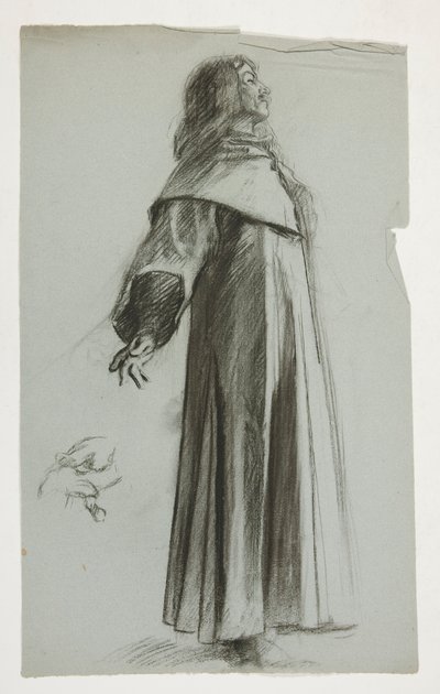 Figurenstudie voor Koning Arthur door Edwin Austin Abbey