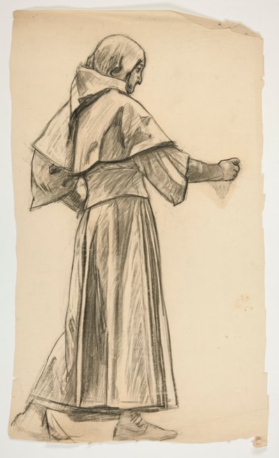 Figurenstudie voor Koning Arthur door Edwin Austin Abbey