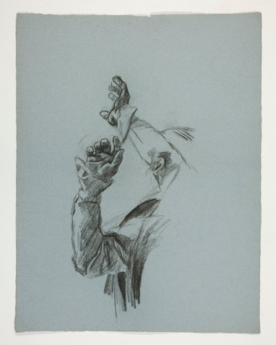 Figurenstudie voor Koning Arthur door Edwin Austin Abbey