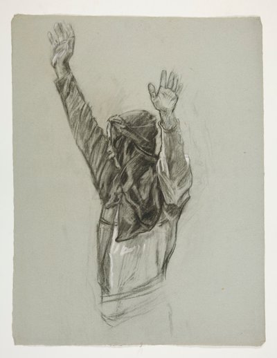 Figurenstudie voor Koning Arthur door Edwin Austin Abbey