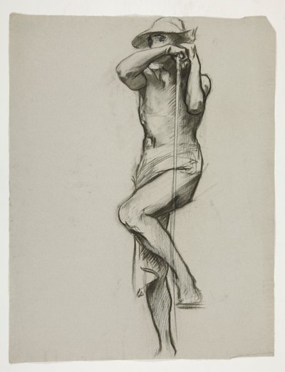 Figurenstudie voor De Geest van Vulcanus, Genius van de IJzer- en Staalwerkers, capitool rotunda, Harrisburg, Pennsylvania door Edwin Austin Abbey