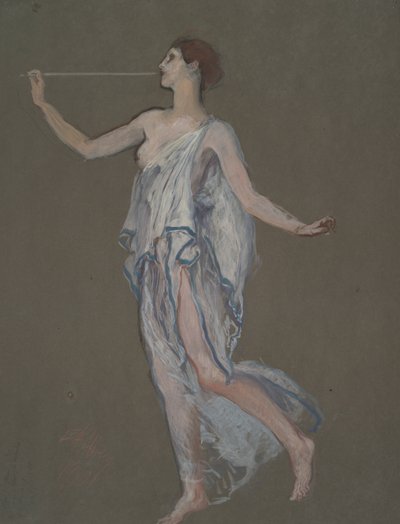 Figurenstudie voor de figuur van Roem(?) door Edwin Austin Abbey