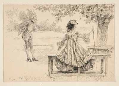 Illustratie voor door Edwin Austin Abbey