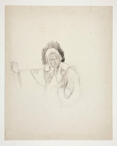 Isabella in het Klooster (studie voor .1103), Acte I, Scène V, Maat voor Maat door Edwin Austin Abbey