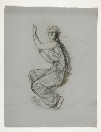 Medaille Studie voor muurschildering in het staatskapitool gebouw in Harrisburg, Pennsylvania, 1902-1911 (voltooid door John Singer Sargent) door Edwin Austin Abbey