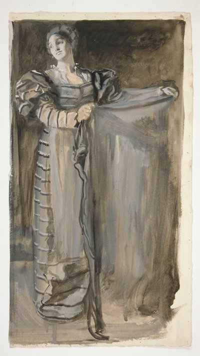 Voorstudie voor Othello (?) door Edwin Austin Abbey