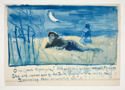 Schets voor door Edwin Austin Abbey