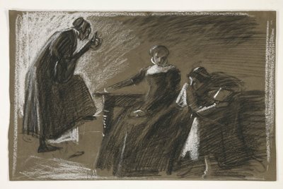 Schets voor een niet-geïdentificeerd Shakespeare-stuk door Edwin Austin Abbey