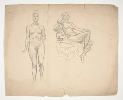 Schets van een Model in Twee Houdingen door Edwin Austin Abbey