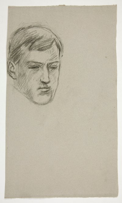 Schets van een jonge man (onbekende zitter) door Edwin Austin Abbey