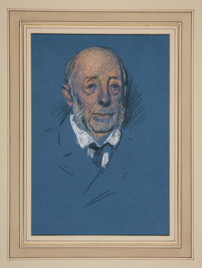 Studie. Oudere man voor kroning door Edwin Austin Abbey