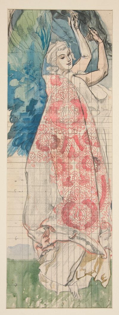 Studie voor Louis Comfort Tiffany door Edwin Austin Abbey