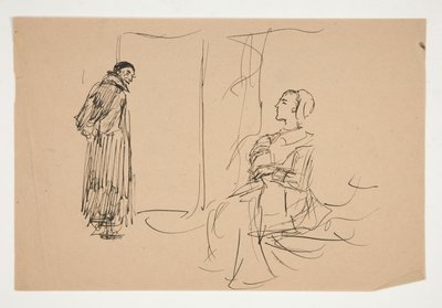 Studie voor The Scarlet Letter door Edwin Austin Abbey