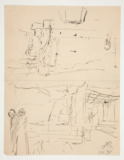 Studie voor Driekoningenavond (?) door Edwin Austin Abbey