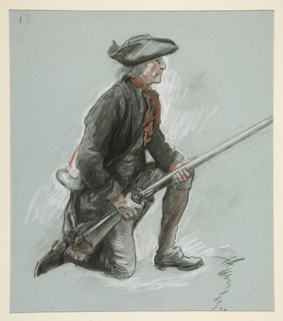 Studie voor een figuur door Edwin Austin Abbey