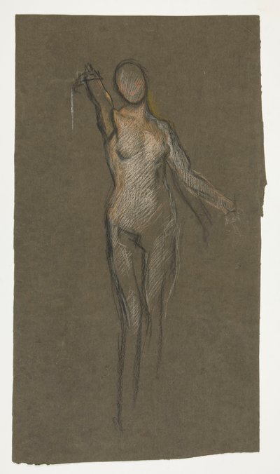 Studie voor centrale figuur in door Edwin Austin Abbey