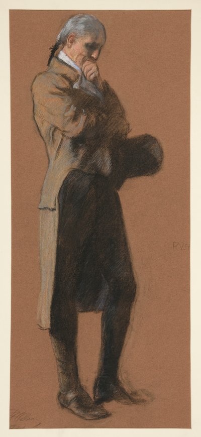 Studie voor figuur van Dr. Benjamin Rush door Edwin Austin Abbey