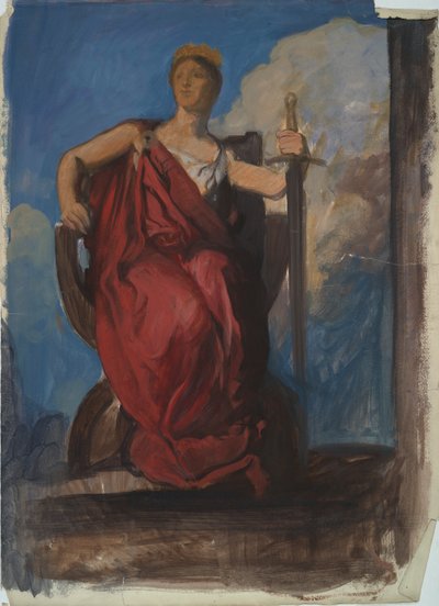 Studie voor figuur van De Geest van Pennsylvania door Edwin Austin Abbey