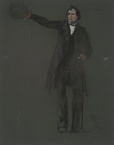 Studie voor de figuur van Thaddeus Stevens door Edwin Austin Abbey
