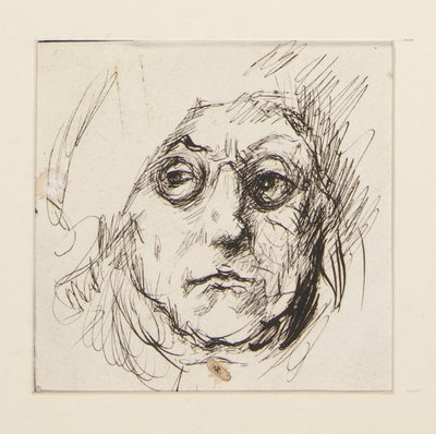 Studie van Benjamin Franklin voor de muurschilderingen in het Staatskapitool gebouw in Harrisburg, Pennsylvania, 1902-1911 (voltooid door John Singer Sargent) door Edwin Austin Abbey