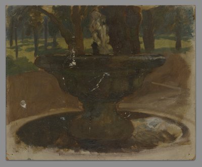 Studie van een Fontein door Edwin Austin Abbey