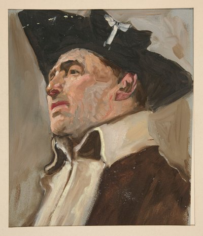 Studie van een soldaat: schets voor muurschildering voor het staatskapitoolgebouw in Harrisburg, Pennsylvania, 1902-1911 (voltooid door John Singer Sargent) door Edwin Austin Abbey
