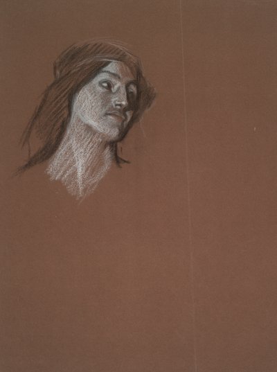 Studie van vrouw door Edwin Austin Abbey