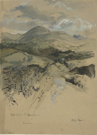 De vallei van Ambleside, Wansfell door Edwin Austin Abbey