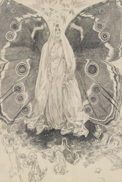 Titania, illustratie voor Act II, Scene ii, Een Midzomernachtsdroom door Edwin Austin Abbey