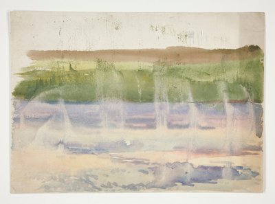 Water en velden door Edwin Austin Abbey
