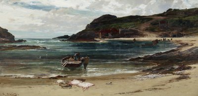 De haven onder de heuvel (Anglesey) door Edwin Ellis