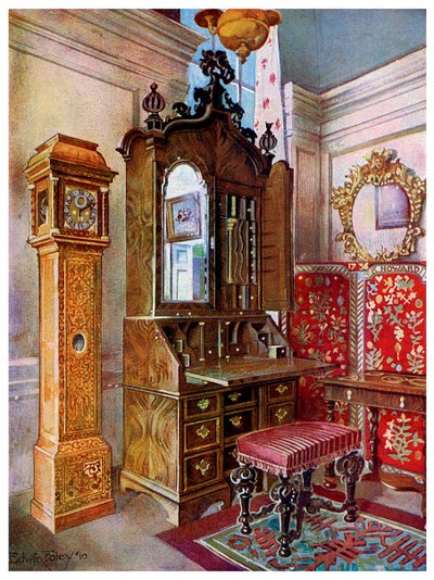 Een groep vroege 18e-eeuwse meubels, 1910 door Edwin Foley
