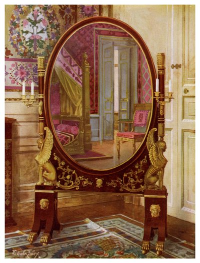 Ovale spiegel en bed van Napoleon I, 1911-1912 door Edwin Foley