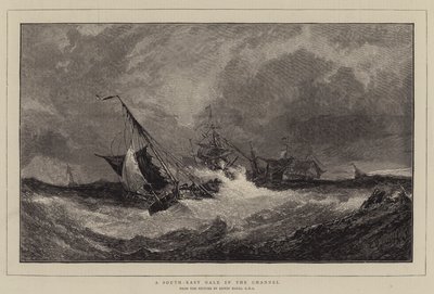 Een zuidoostelijke storm in het Kanaal door Edwin Hayes