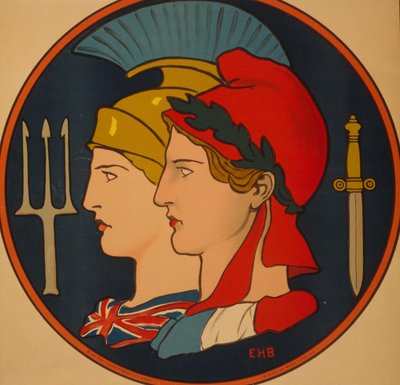 Embleem van Frankrijk en Groot-Brittannië, 1917 door Edwin Howland Blashfield