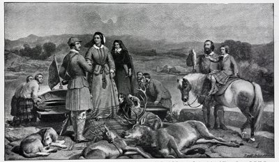 Koningin Victoria landt bij Loch Muick door Edwin Landseer