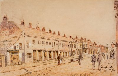 The Shambles, vanaf Church Street, ca. 1891-1917 (aquarel) door Edwin Robert Beattie