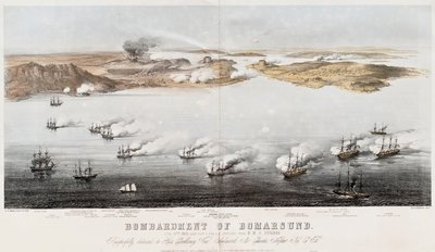 Bombardement van Bomarsund, 1854 door Edwin Thomas Dolby