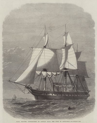 HMS Galatea, in opdracht van Kapitein HRH de Hertog van Edinburgh door Edwin Weedon