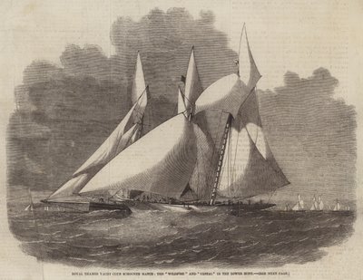 Royal Thames Yacht Club Schooner Match, de Wildfire en Vestal in de Lower Hope door Edwin Weedon