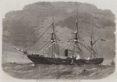 De Federale Sloep-van-Oorlog Tuscarora in Southampton Water door Edwin Weedon