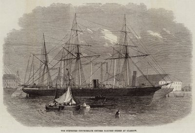 De verdachte Geconfedereerde kruiser Pampero in beslag genomen in Glasgow door Edwin Weedon