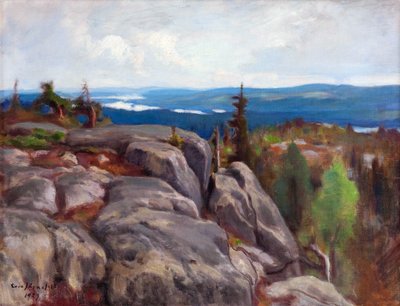 Landschap (Maisema Kolilta) door Eero Järnefelt