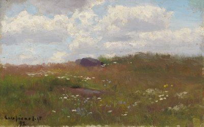 Weide met zomerbloemen door Eero Järnefelt